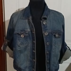A blue jean jacket.